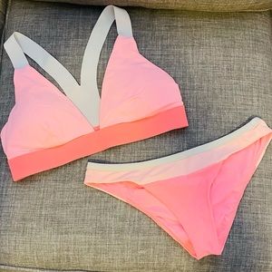 Lululemon Coral Bikini Top and Bottom Set Size 6